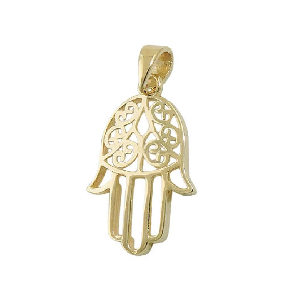 Anhänger Schutzsymbol Hand Gold 375