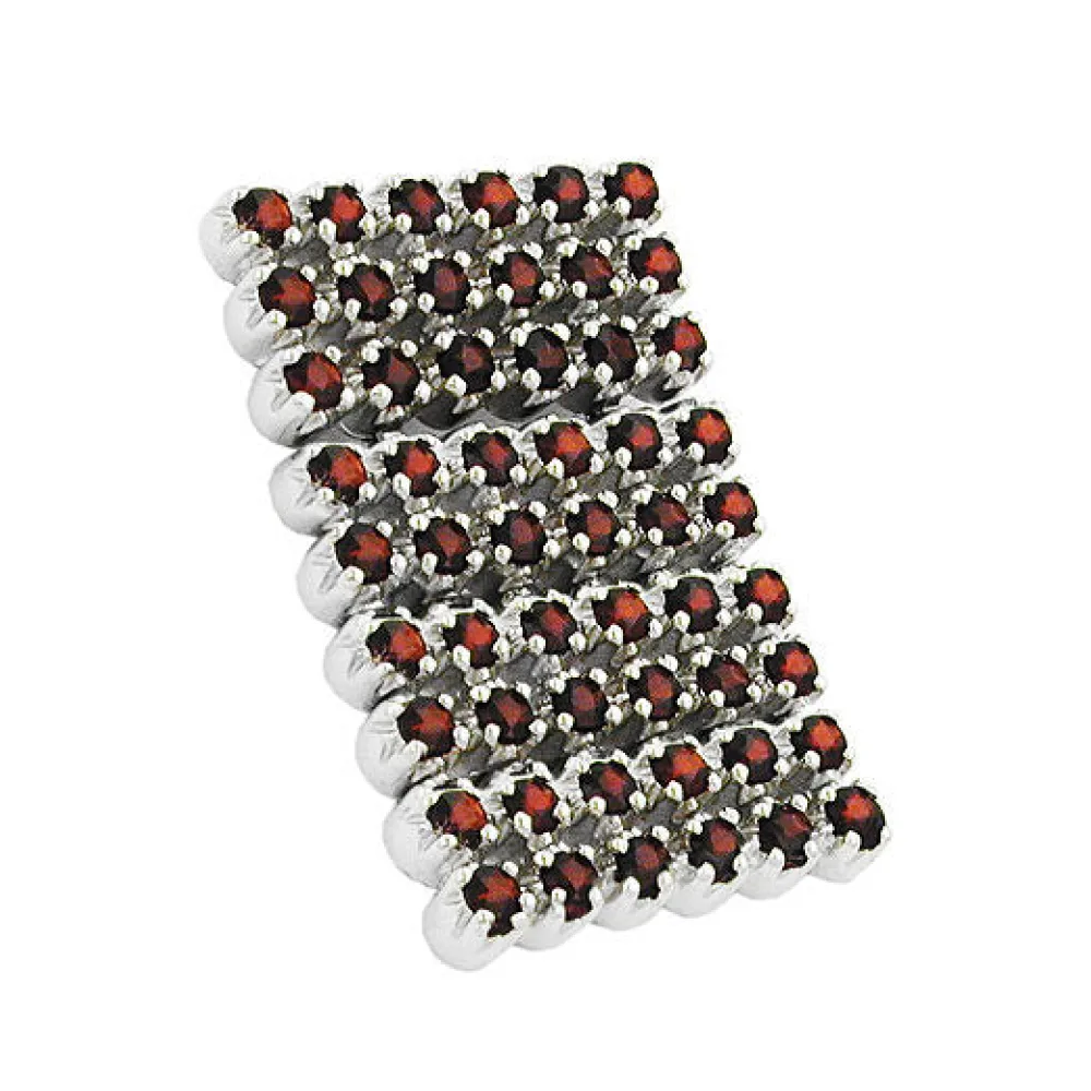 Anhänger Steine dkl-rot Silber 925