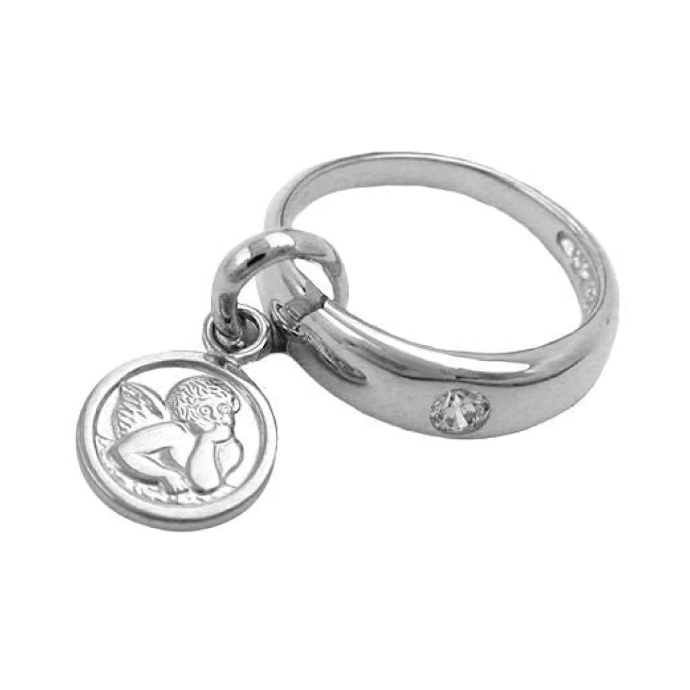 Anhänger Taufring mit Engel Silber 925