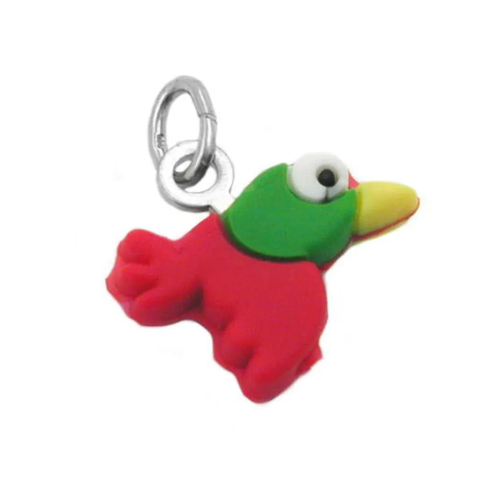 Anhänger Vogel bunt Silber 925