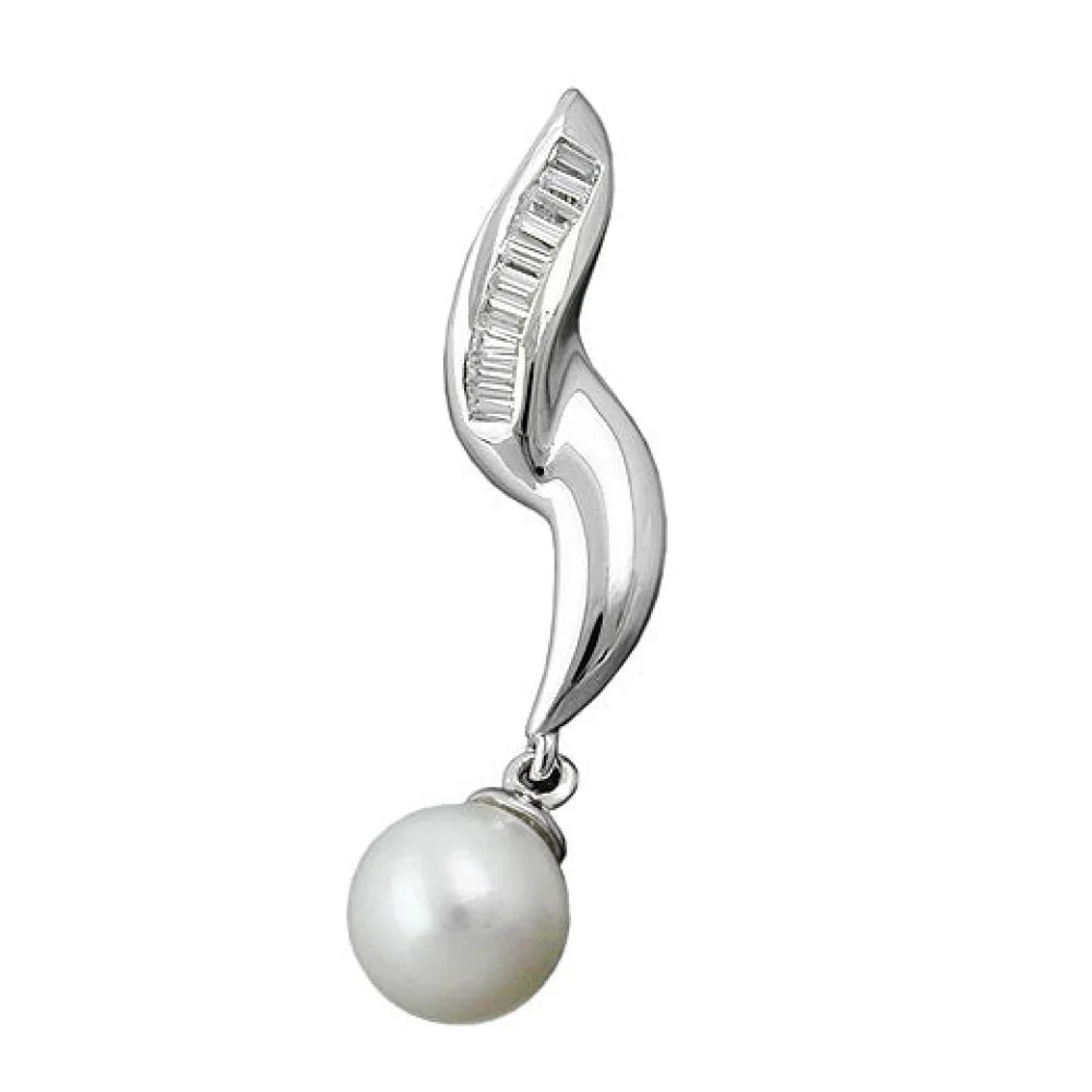 Anhänger Zirkonia und Perle Silber 925