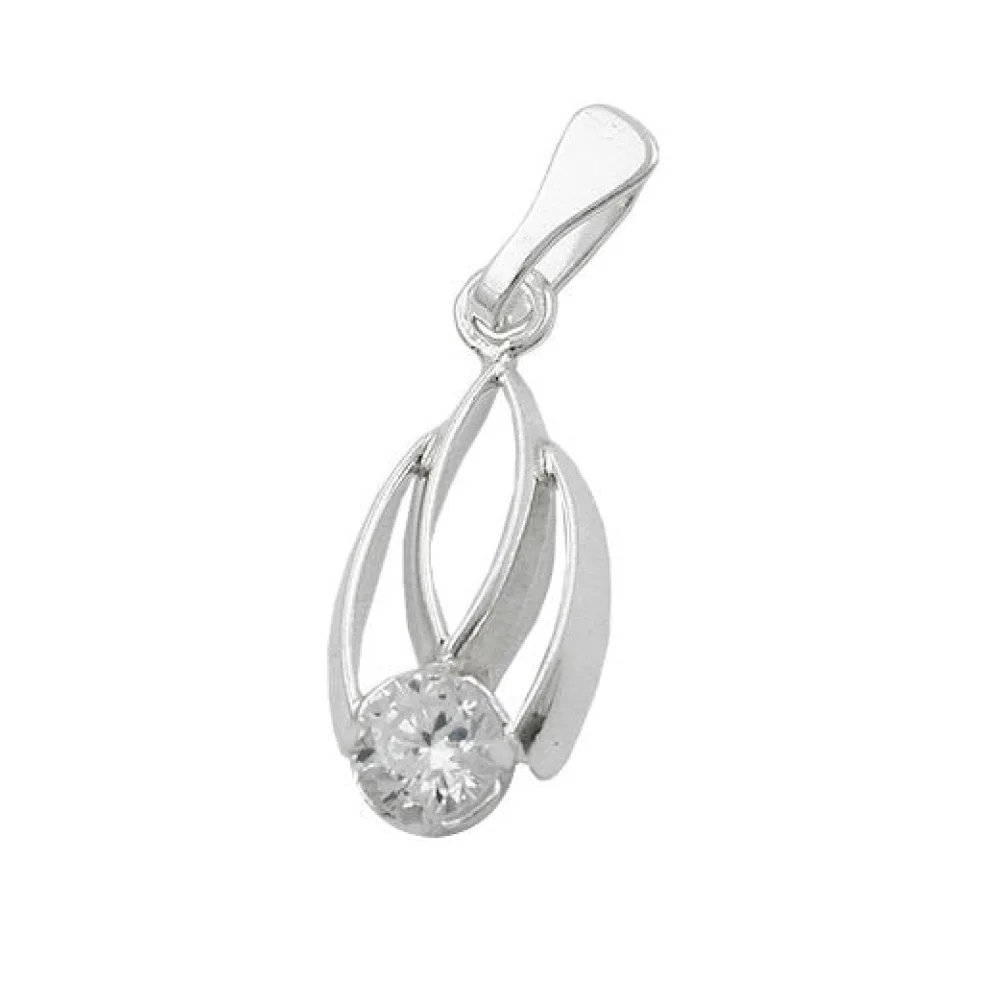 Anhänger Zirkonia weiss Silber 925