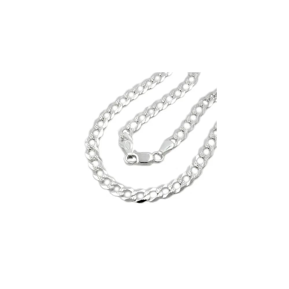 Armband Panzer flach Muster Silber 925
