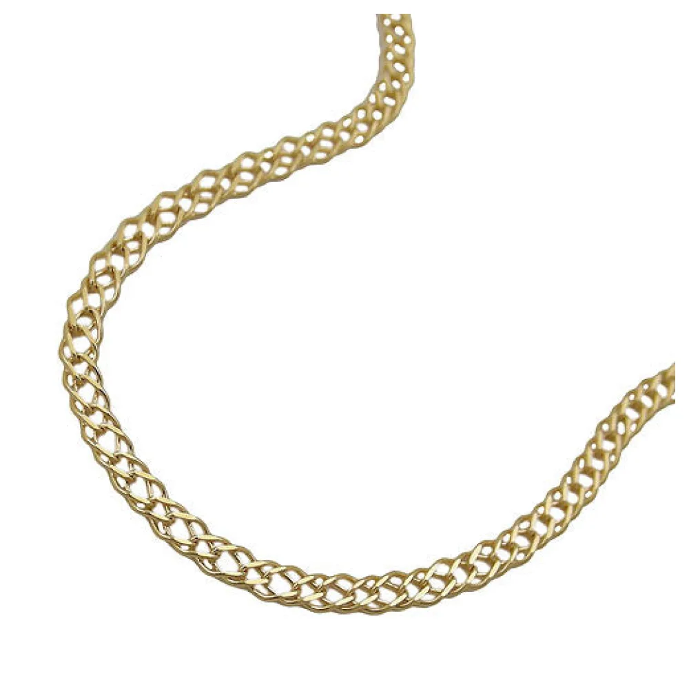 Armband 19cm Doppelpanzer Gold 585