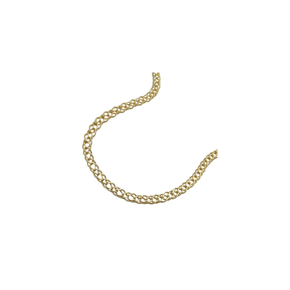 Armband 19cm Doppelpanzer Gold 585