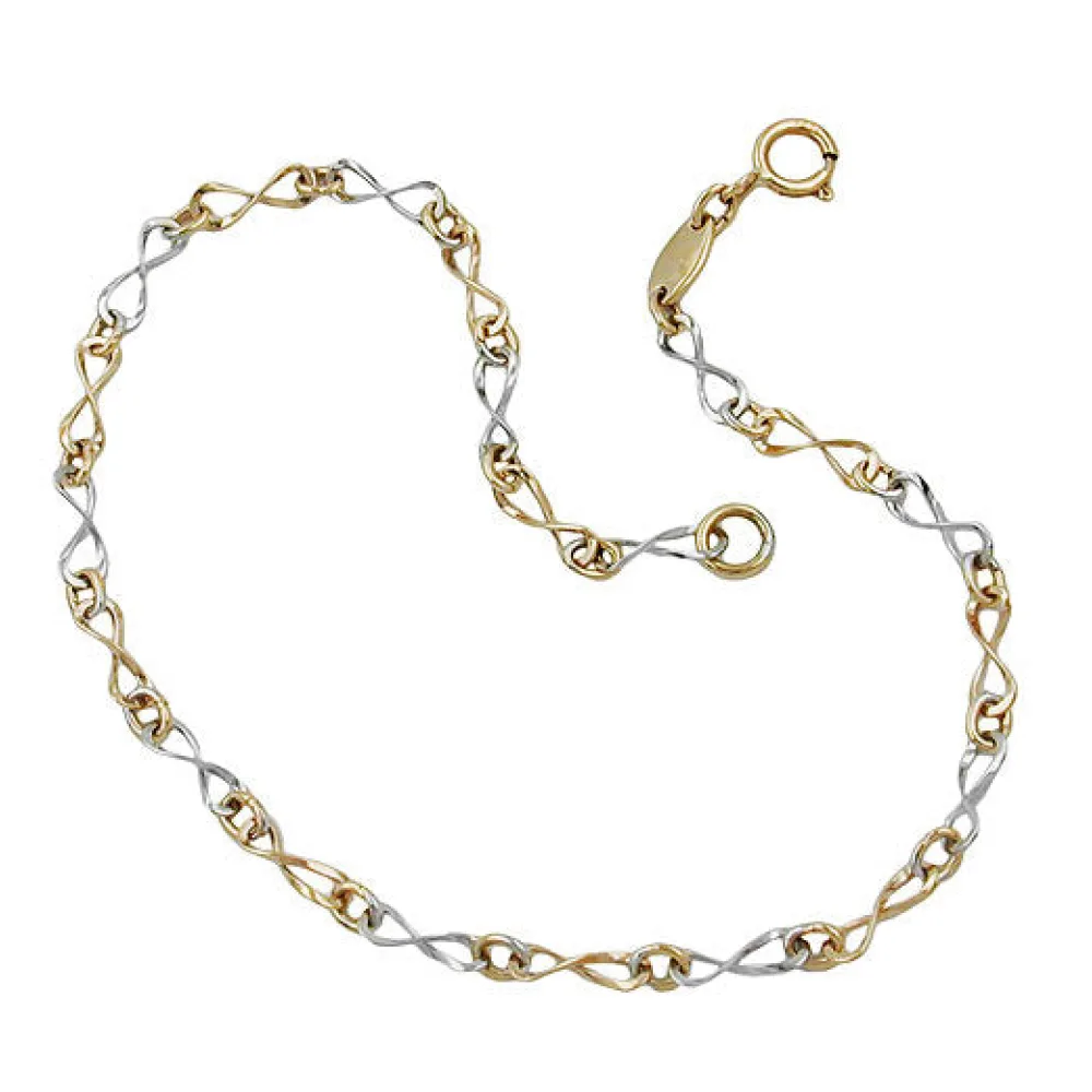 Armband Fantasie bicolor Gold 375