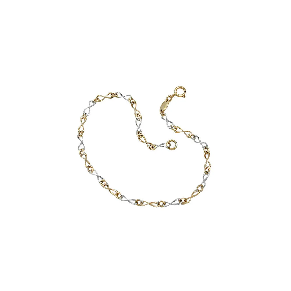Armband Fantasie bicolor Gold 375