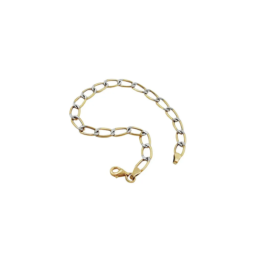 Armband Weitpanzer bicolor Gold 375
