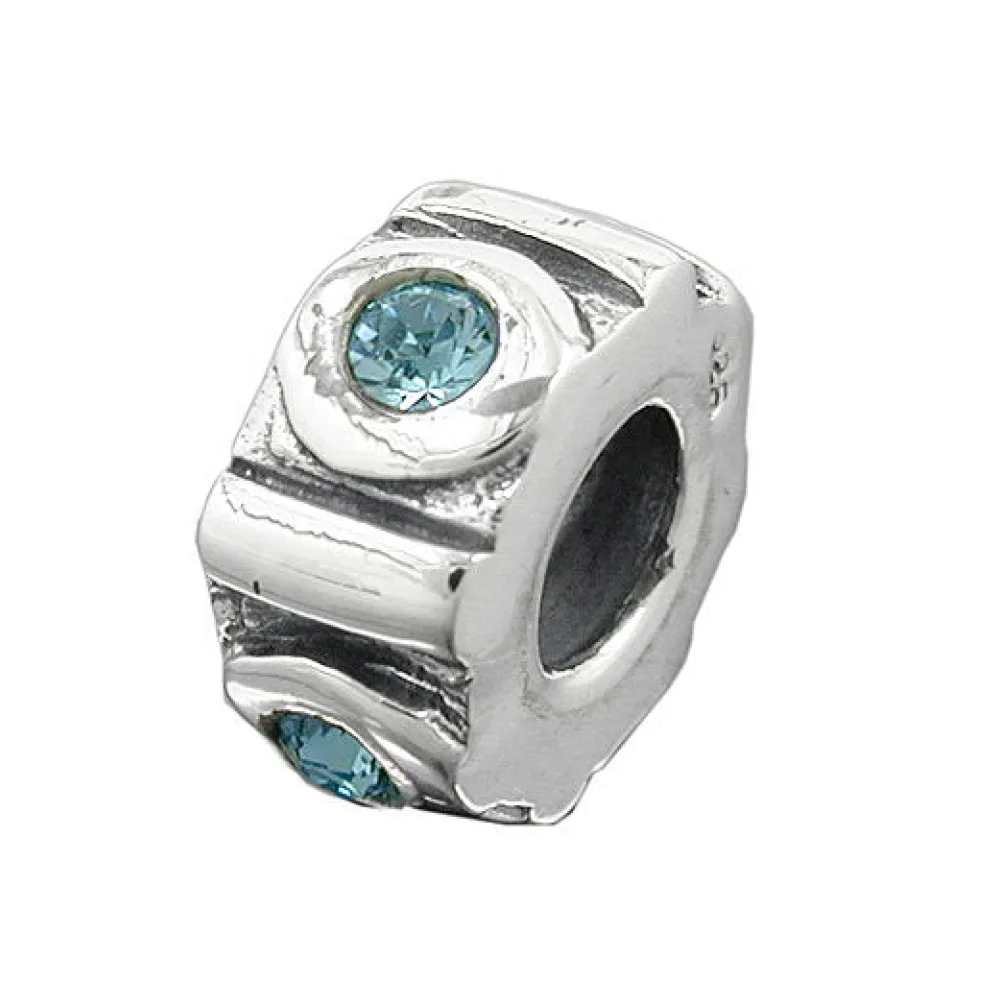Bead aqua Silber 925