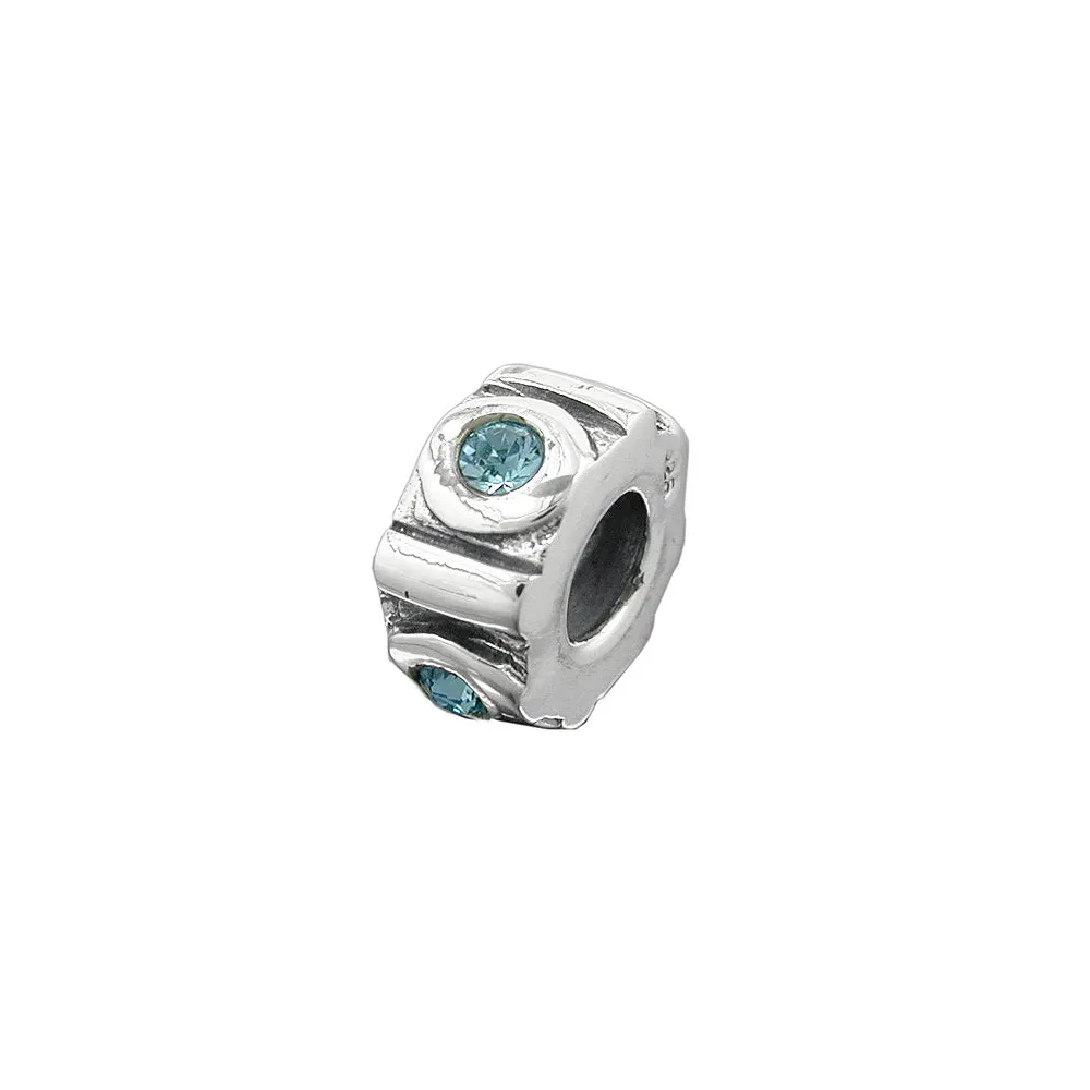 Bead aqua Silber 925