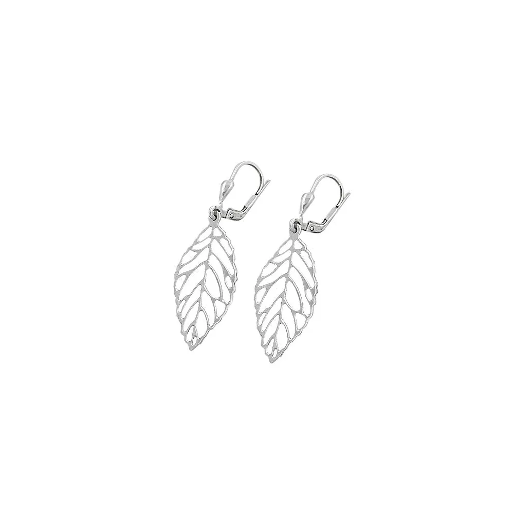 Ohrringe Brisur Blatt durchbrochen Silber 925