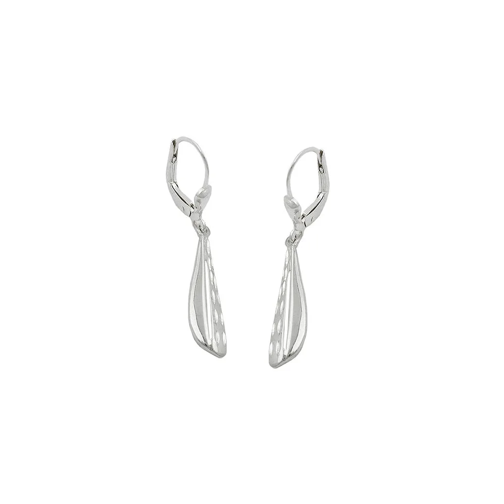 Ohrringe Brisur diamantiert glänzend 925