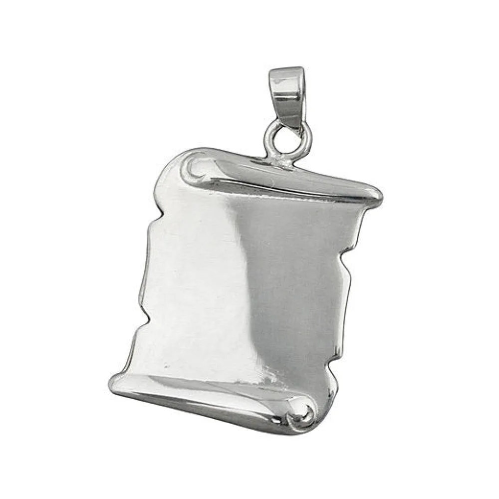 Anhänger Dokumentrolle glänzend Silber 925