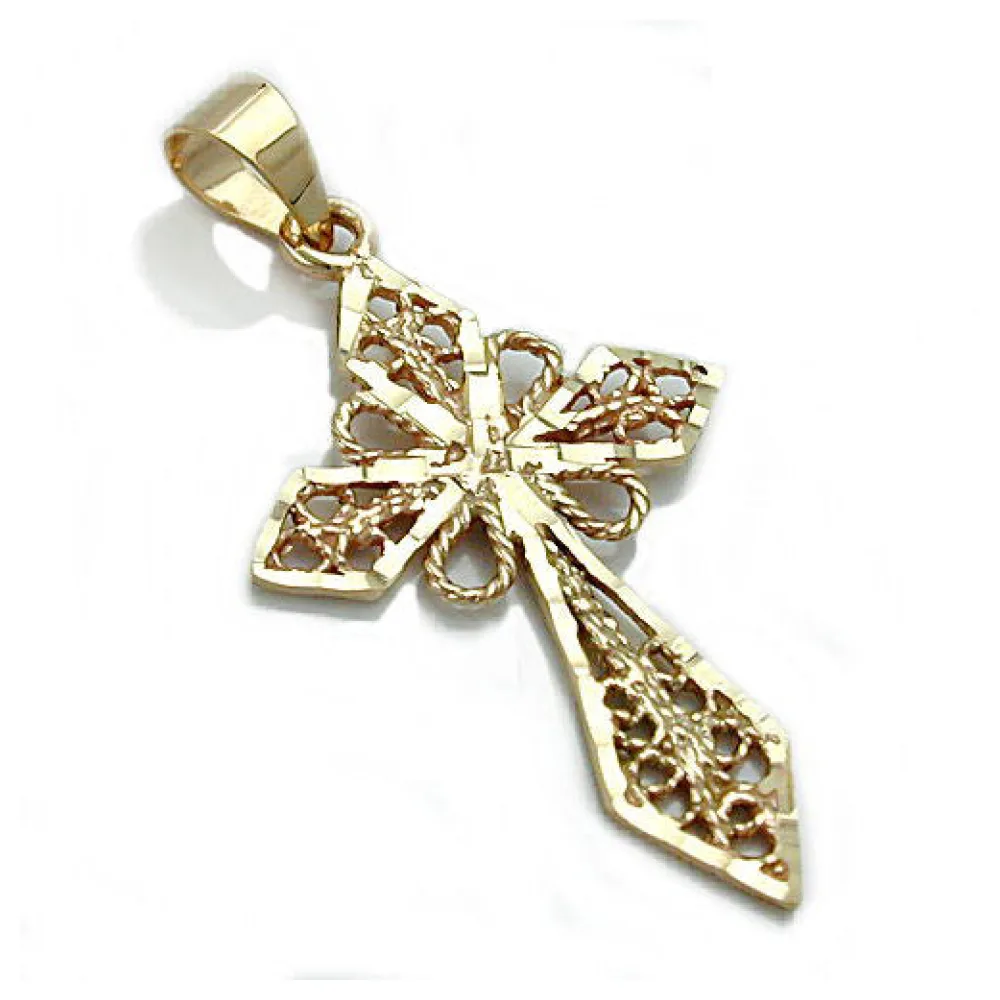 Anhänger filigranes Kreuz Gold 375