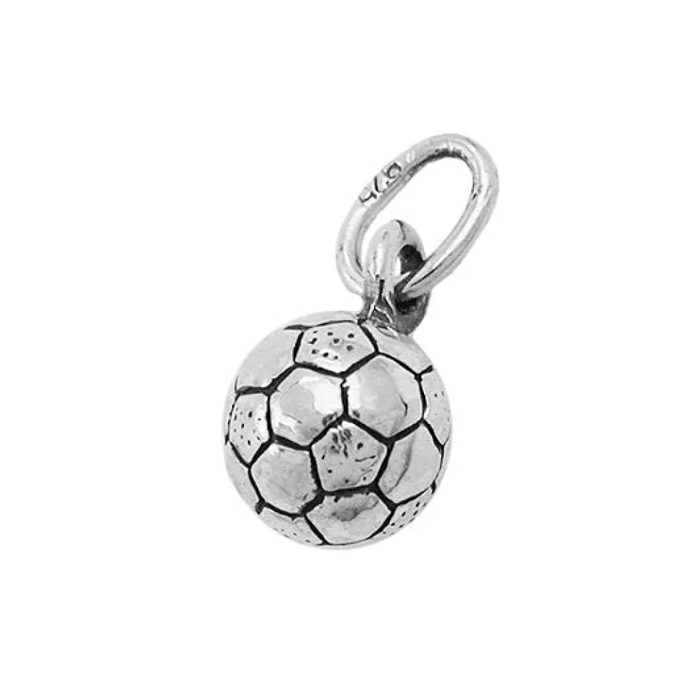 Anhänger Fußball mit Öse Silber 925
