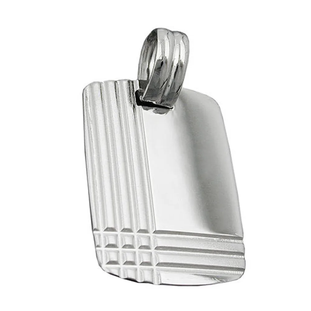 Anhänger Gravurplatte mit Muster Silber 925