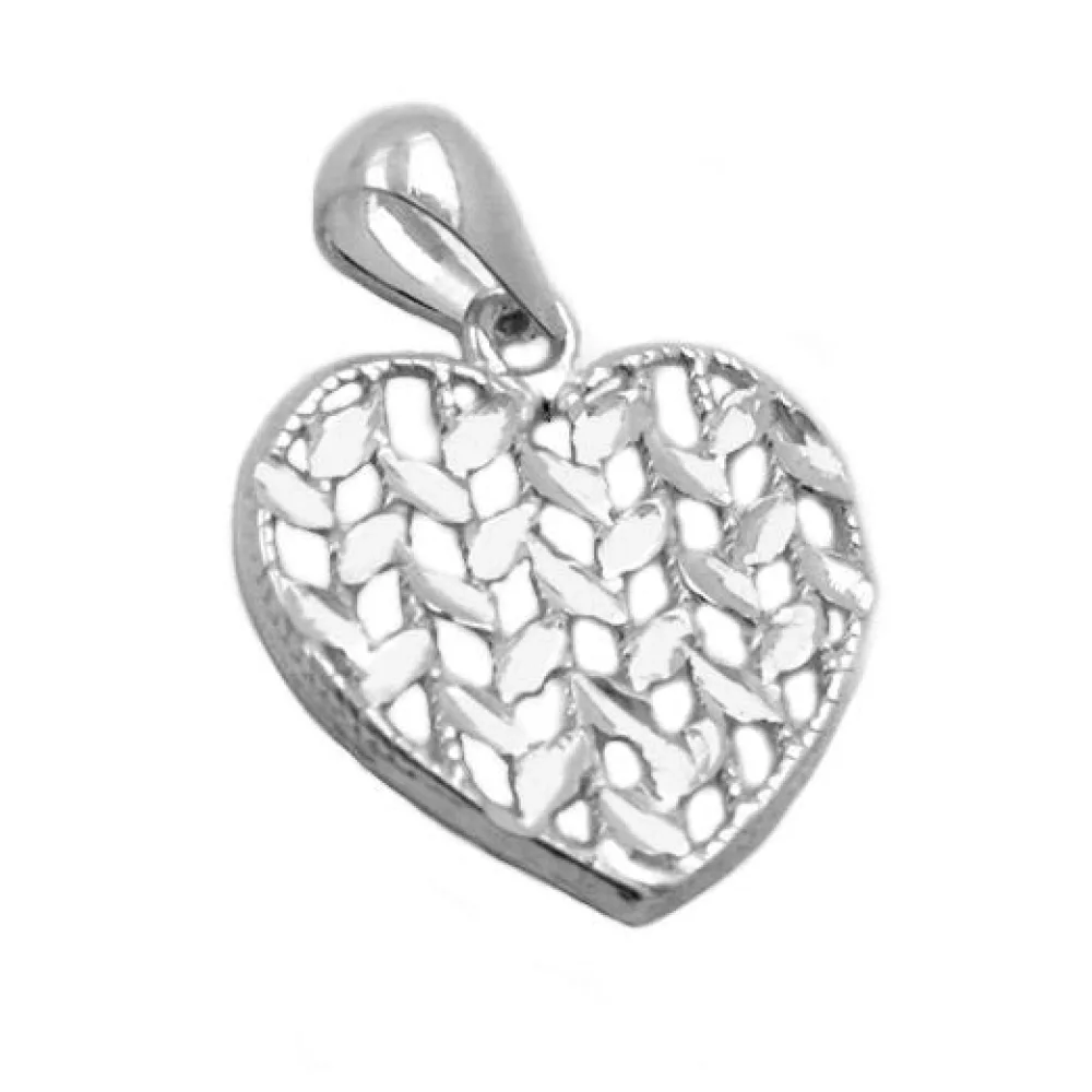Anhänger Herz diamantiert Silber 925