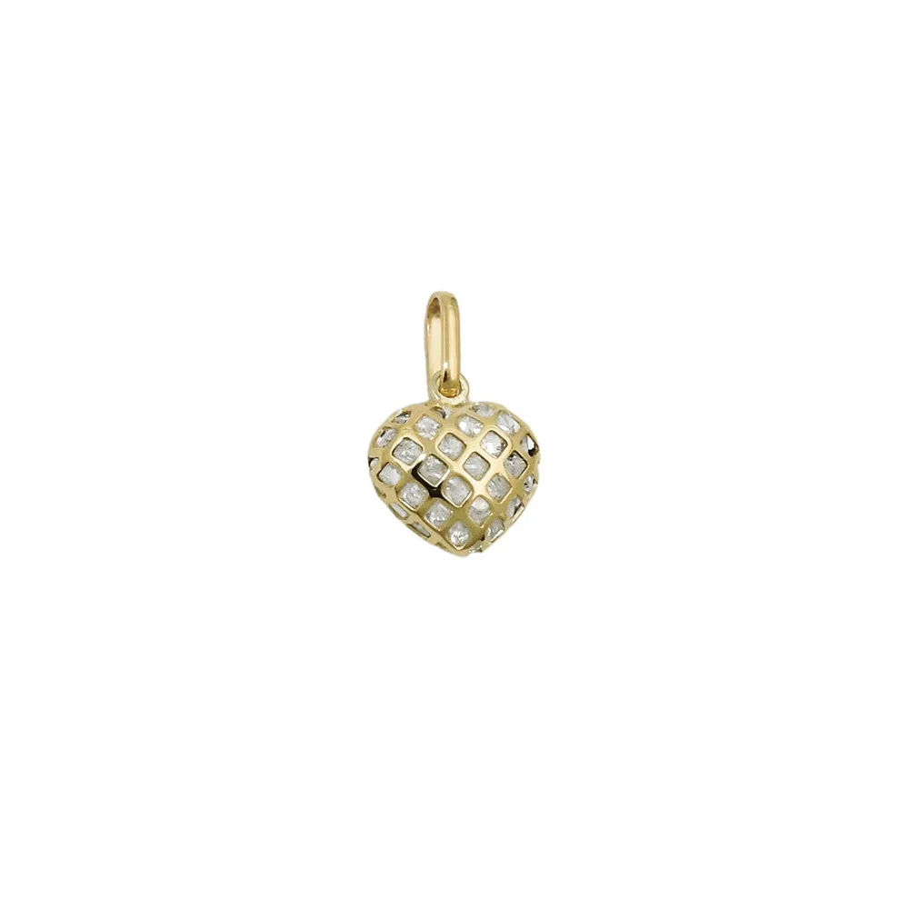 Anhänger Herz mit Zirkonia Gold 375