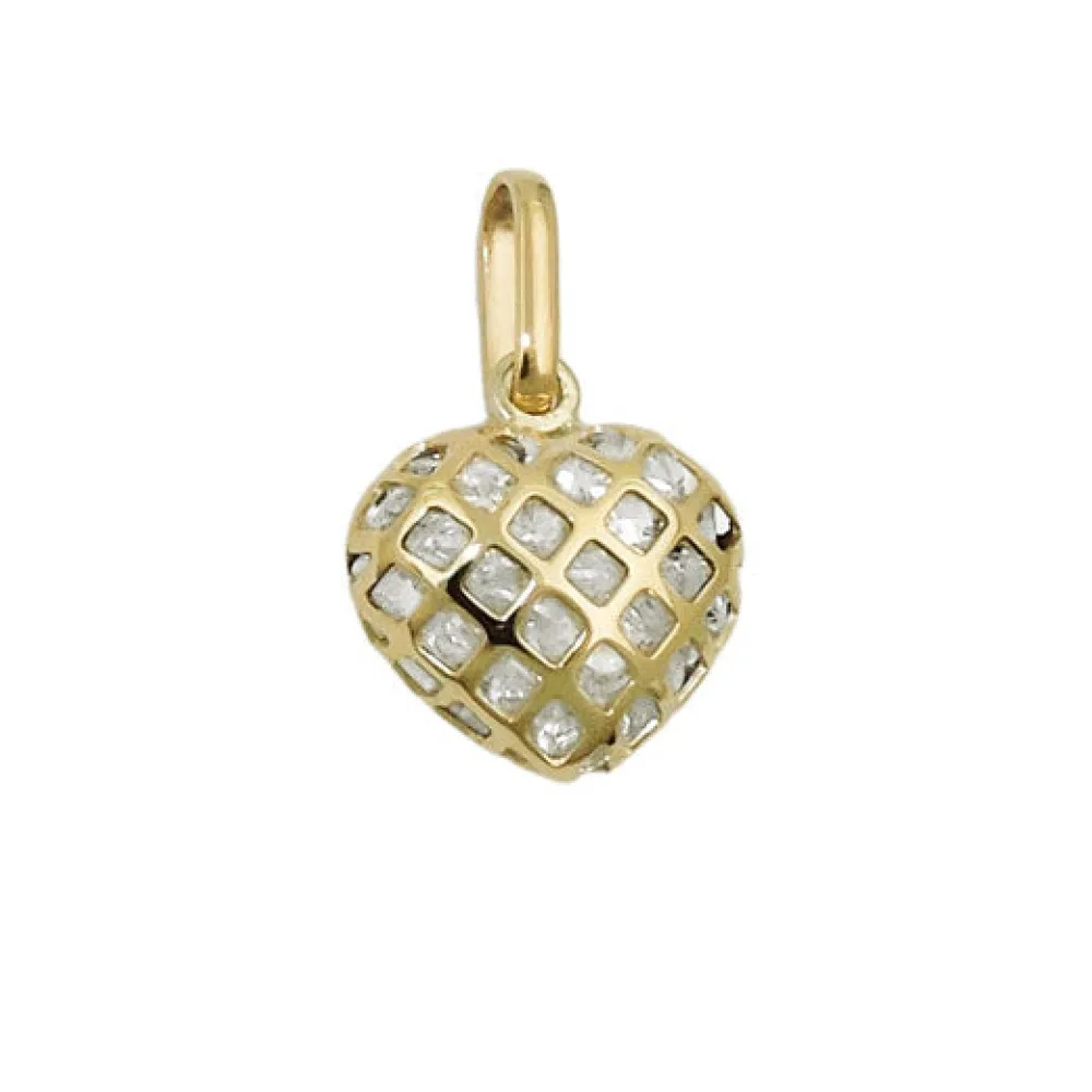 Anhänger Herz mit Zirkonia Gold 375
