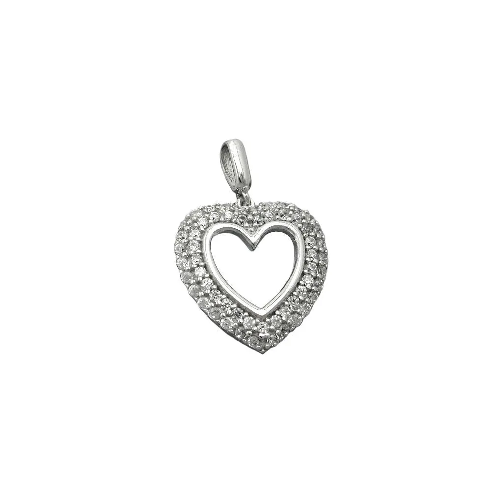Anhänger Herz mit Zirkonia Silber 925
