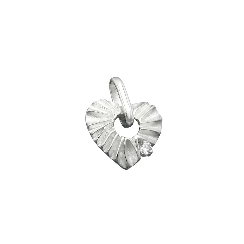Anhänger Herz mit Zirkonia Silber 925