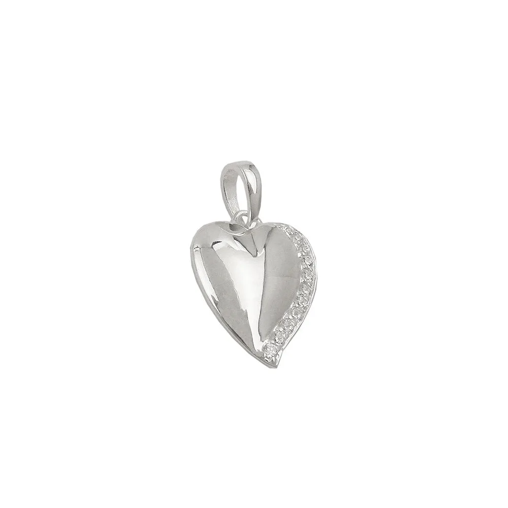 Anhänger Herz mit Zirkonia Silber 925