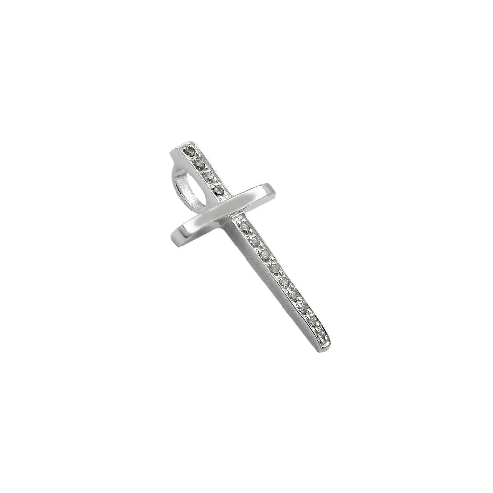 Anhänger Kreuz mit Zirkonia Silber 925
