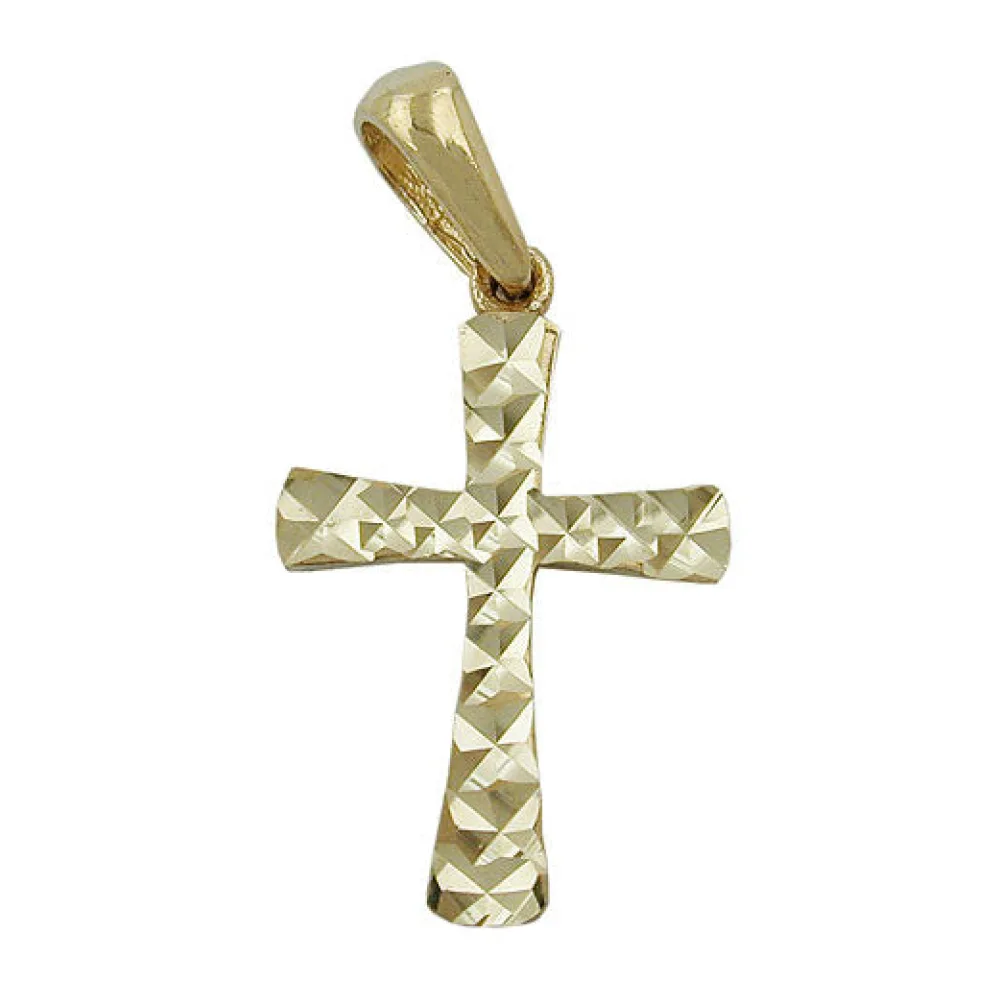 Anhänger Kreuz diamantiert Gold 375