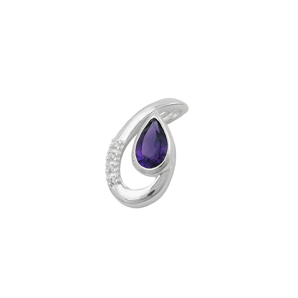 Anhänger Amethyst/Zirkonia Silber 925