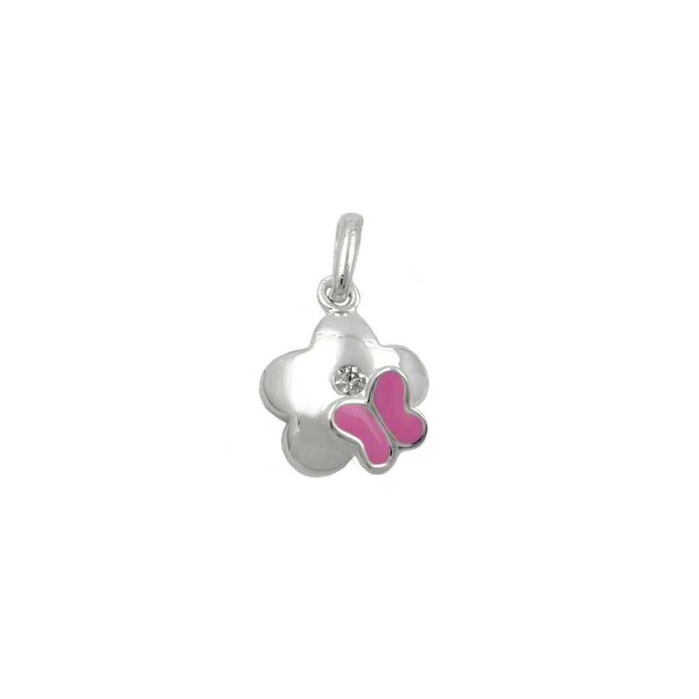 Anhänger Blume/Schmetterling Silber 925