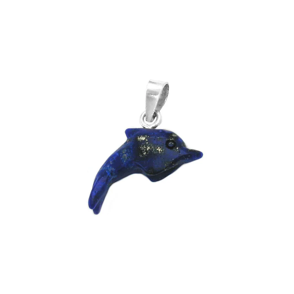 Anhänger Delfin Lapis-Perle Silber 925