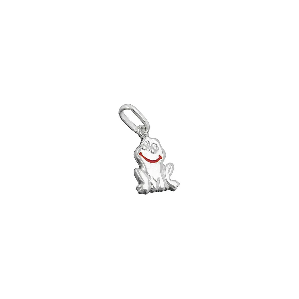 Anhänger lächelnder Frosch Silber 925