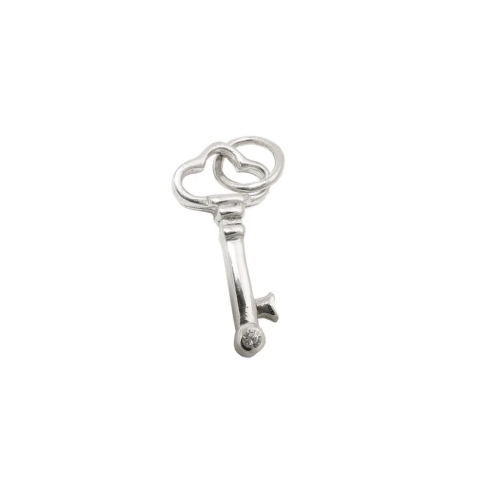 Anhänger Schlüssel Zirkonia Silber 925