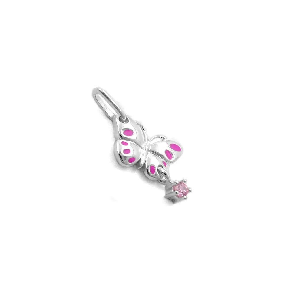 Anhänger Schmetterling pink Silber 925