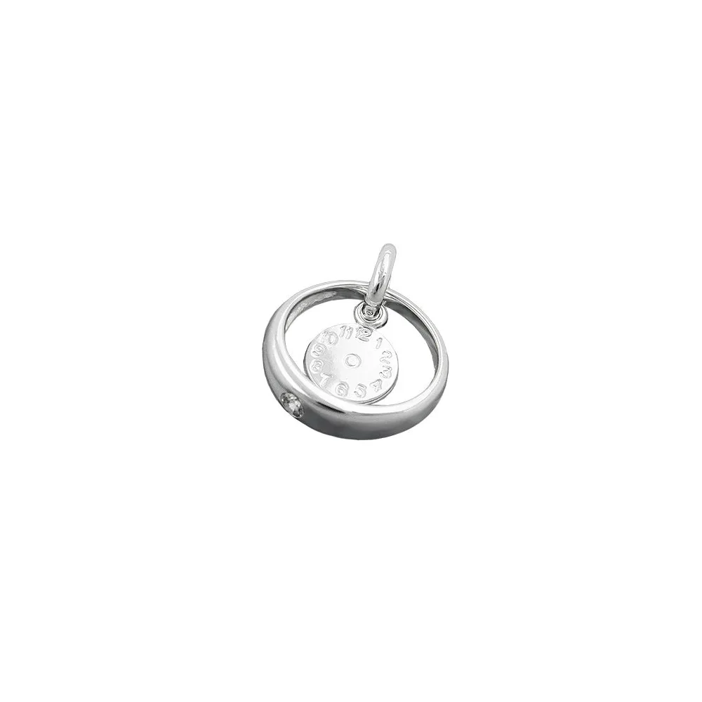 Anhänger Taufring Geburtsuhr Silber 925