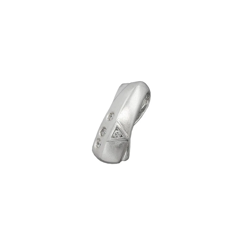 Anhänger 3+1 Zirkonia matt-glänzend 925