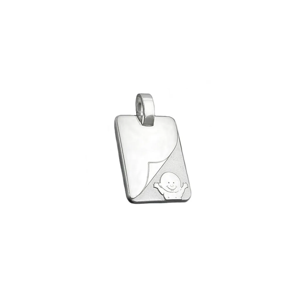 Anhänger Baby matt-glänzend Silber 925