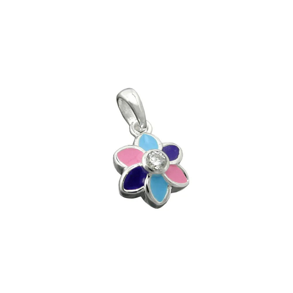 Anhänger Blume Zirkonia Silber 925