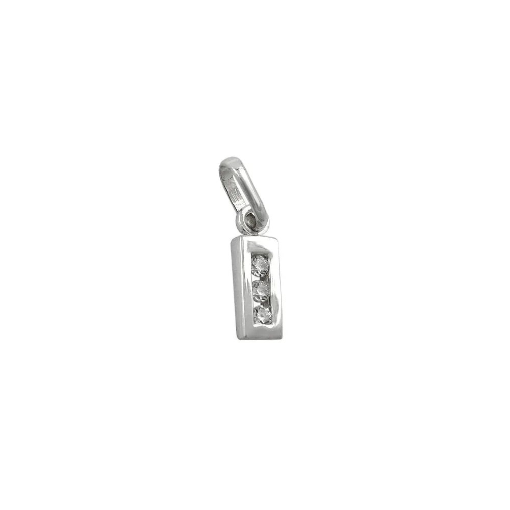 Anhänger Buchstabe I mit Zirkonia Silber 925