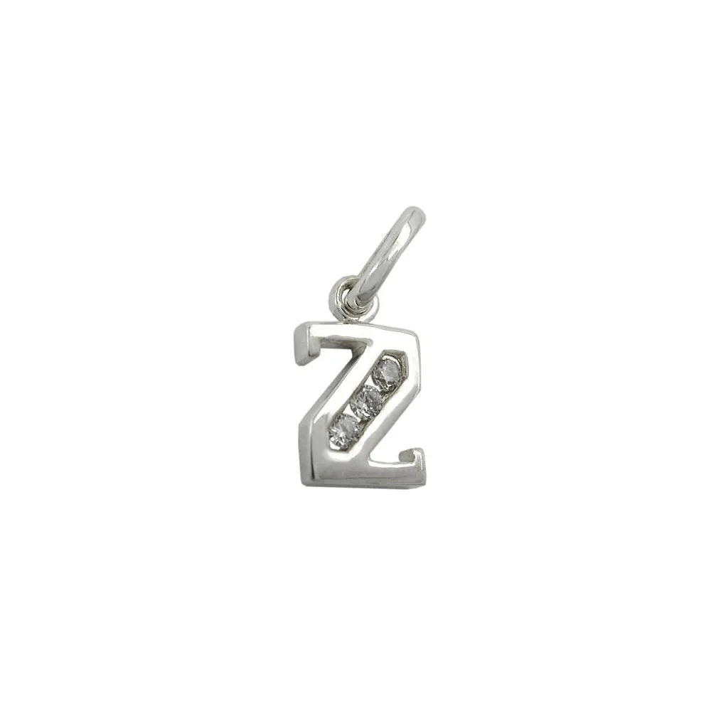 Anhänger Buchstabe Z mit Zirkonia Silber 925