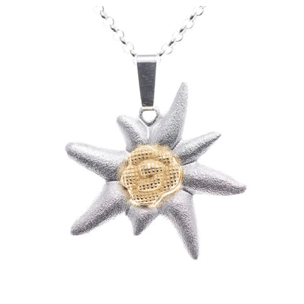 Anhänger Edelweiss mit Kette 45cm 925 Silber