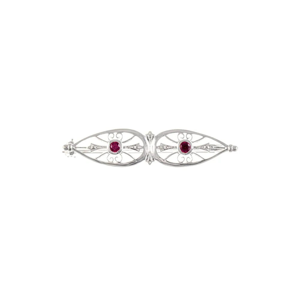 Brosche 925 Silber Zirkonia beere