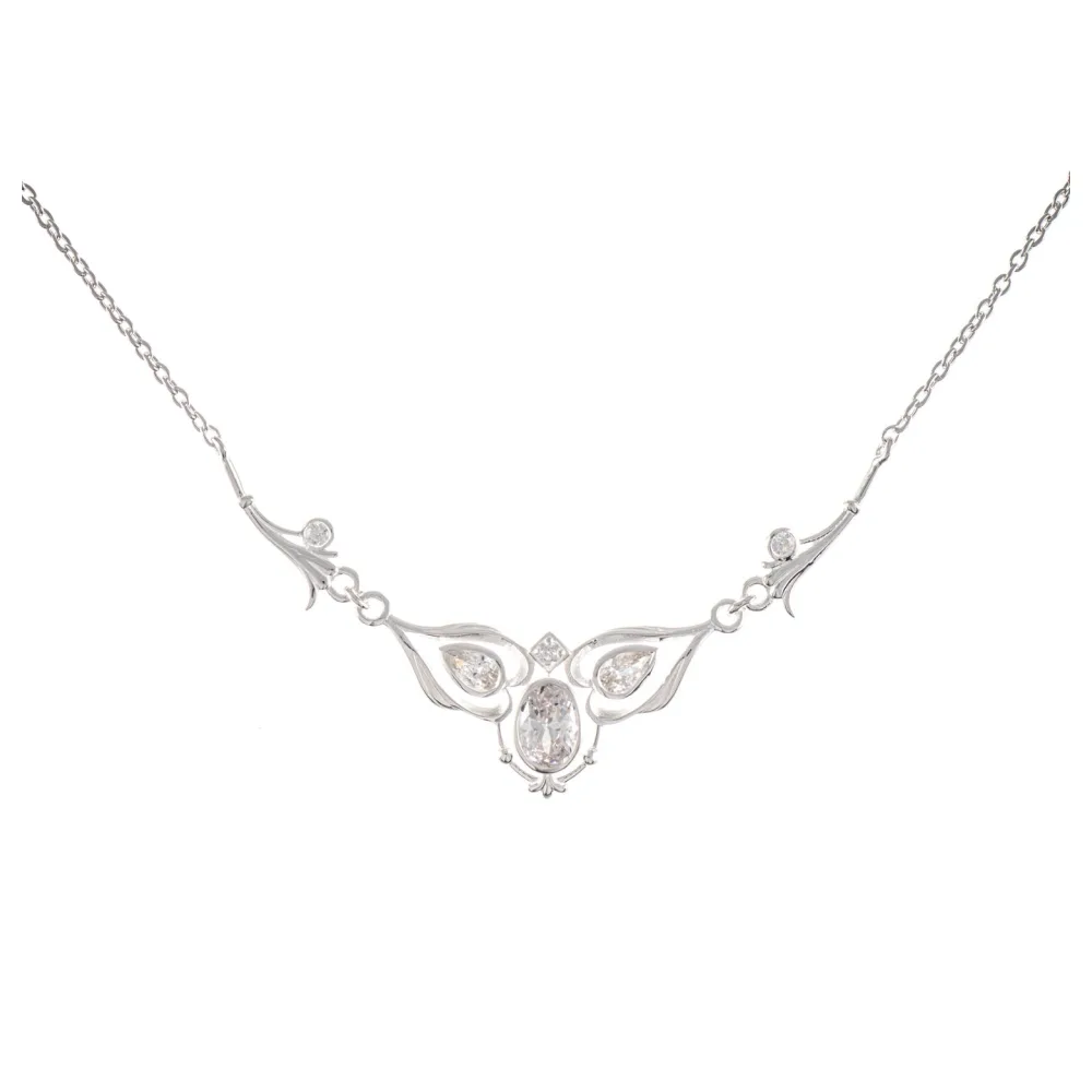 Collier 925 Silber Zirkonia weiss