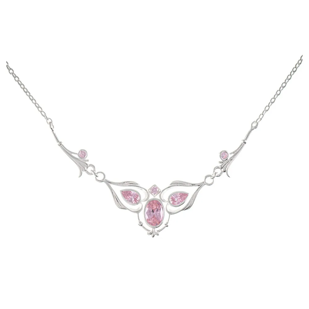 Collier 925 Silber Zirkonia rosa