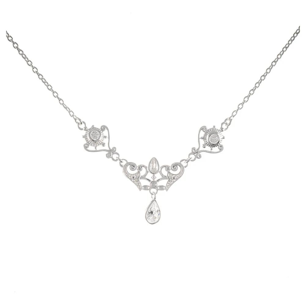 Collier 925 Silber Zirkonia weiss