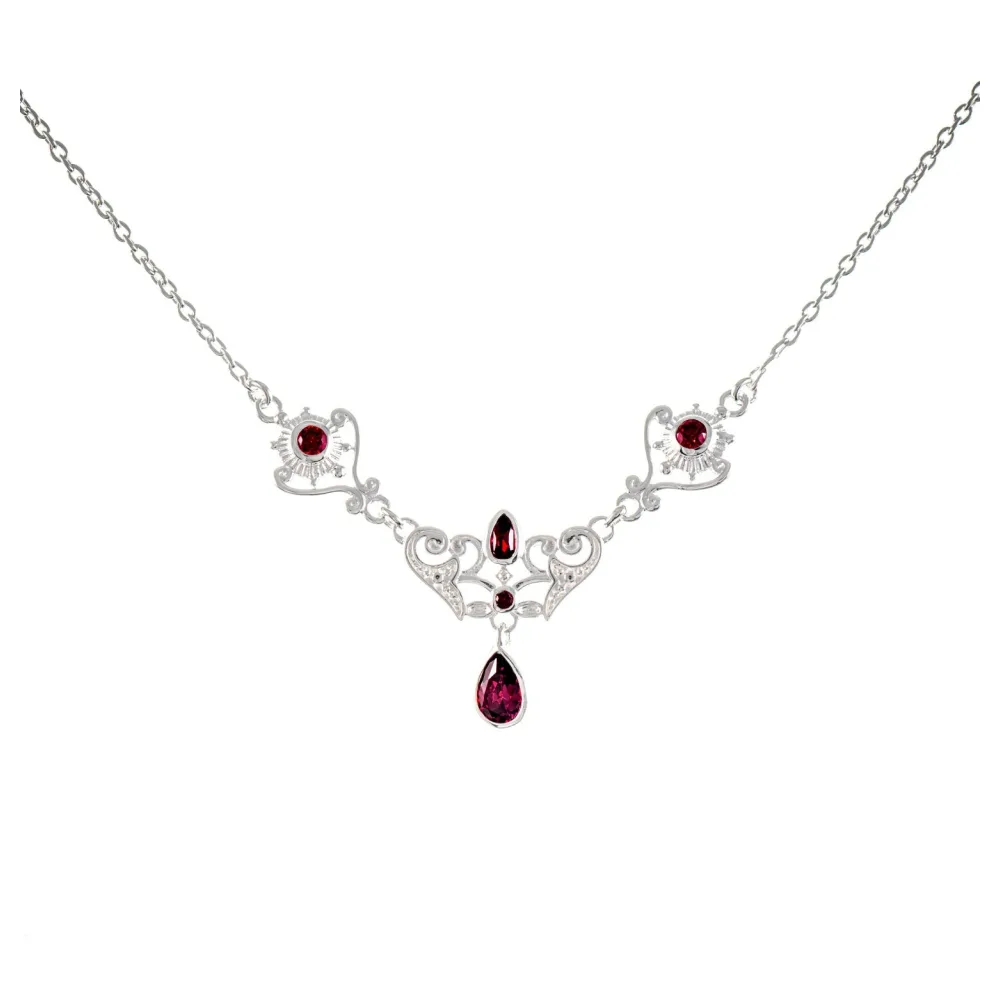 Collier 925 Silber Zirkonia beere