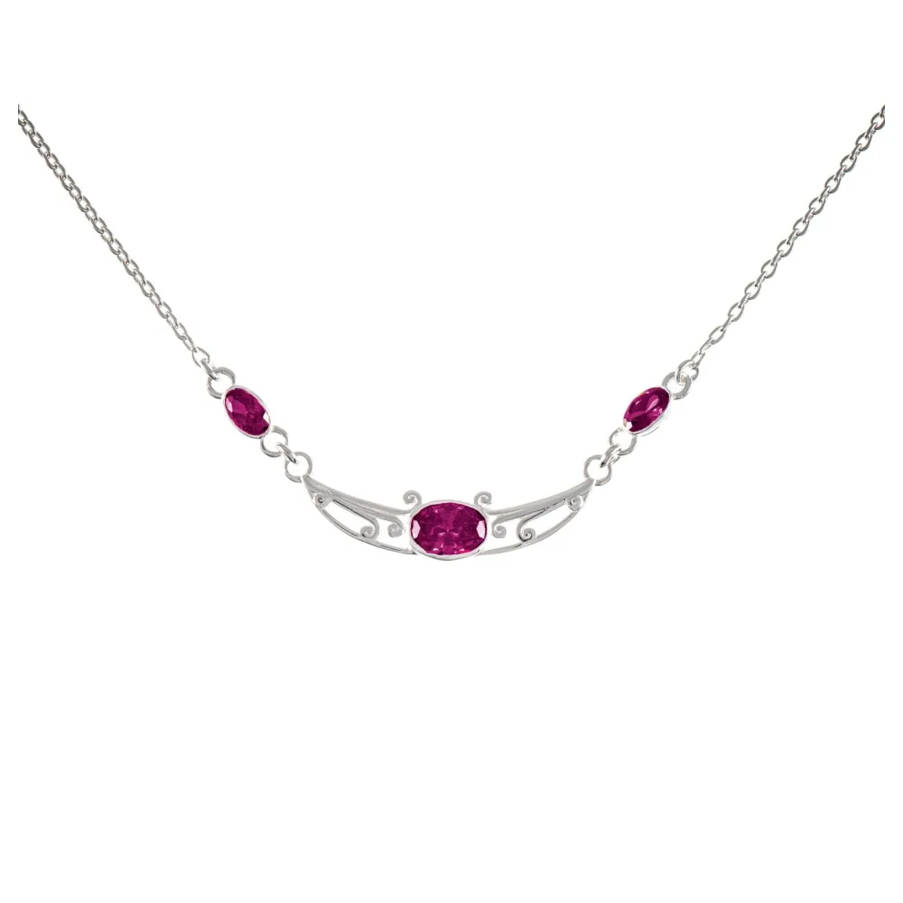 Collier 925 Silber Zirkonia beere