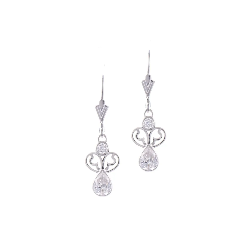 Ohrringe 925 Silber Zirkonia weiss