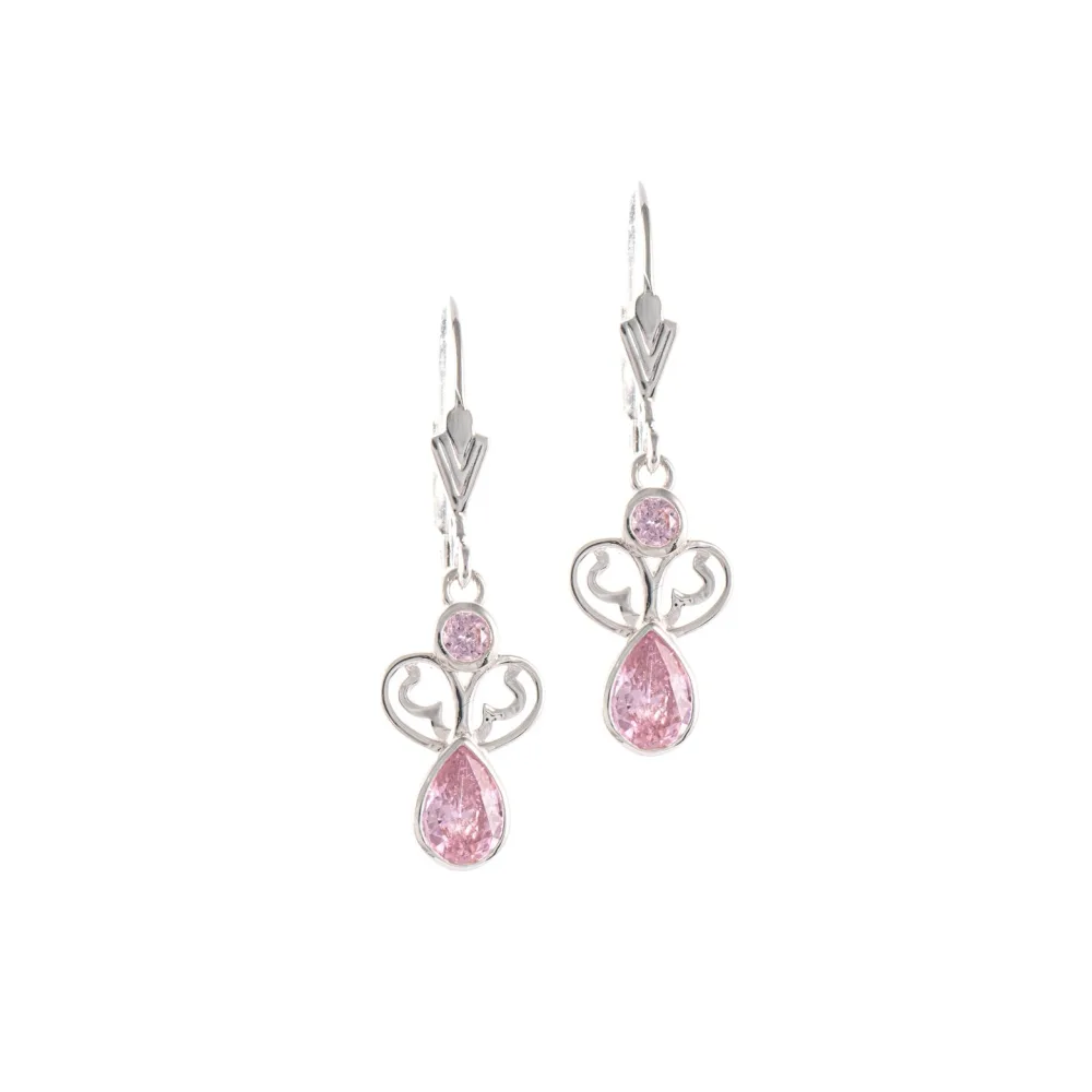 Ohrringe 925 Silber Zirkonia rosa