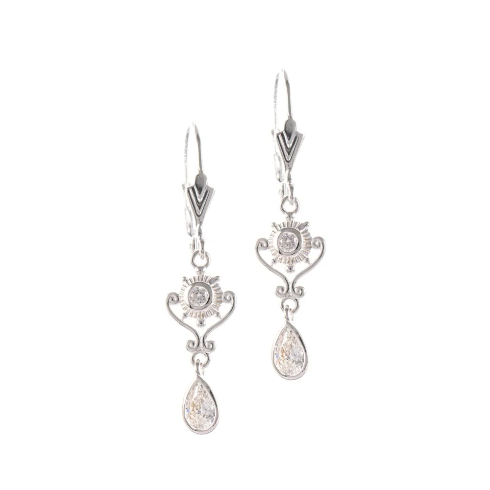 Ohrringe 925 Silber Zirkonia weiss